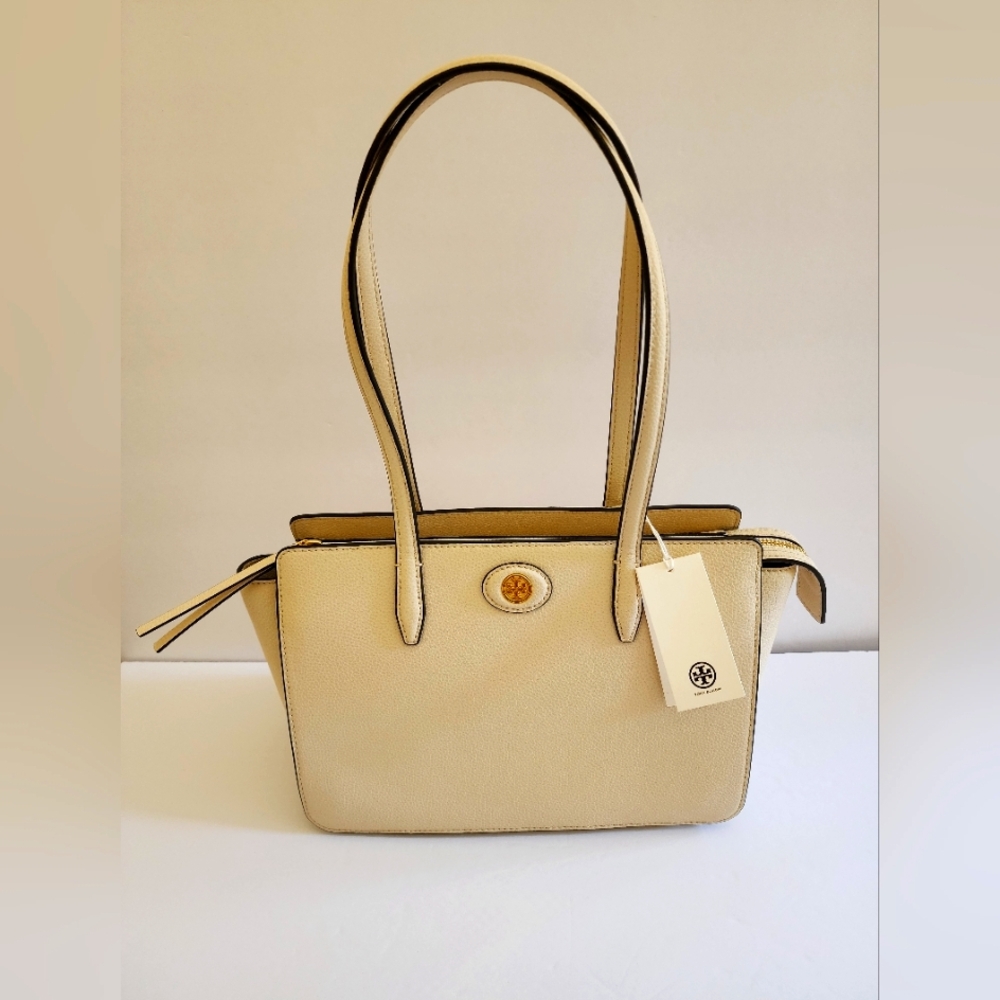 Tory Burch Small Robinson Pebbled Leather Tote Bag